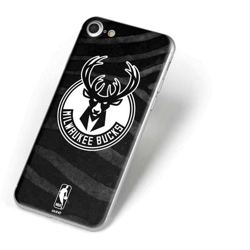 NBA Milwaukee Bucks Animal Print Black iPhone 7 Skin