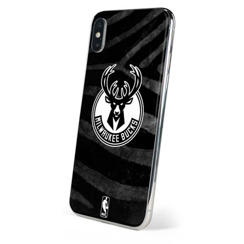 NBA Milwaukee Bucks Animal Print Black iPhone XS Max Skin