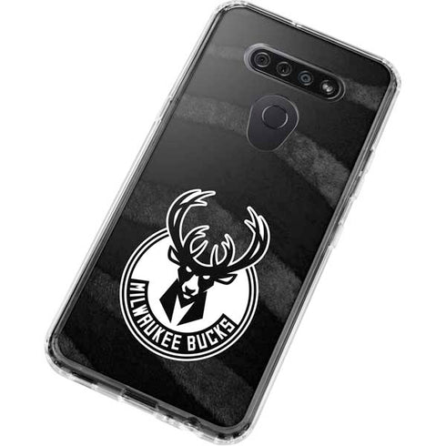NBA Milwaukee Bucks Animal Print Black LG K51/Q51 Clear Case
