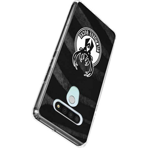 NBA Milwaukee Bucks Animal Print Black LG Stylo 6 Clear Case