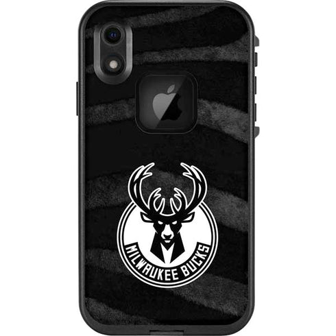 NBA Milwaukee Bucks Animal Print Black LifeProof Fre iPhone Skin