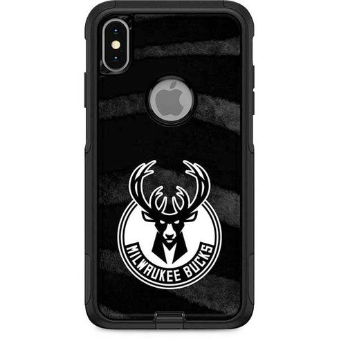 NBA Milwaukee Bucks Animal Print Black Otterbox Commuter iPhone Skin