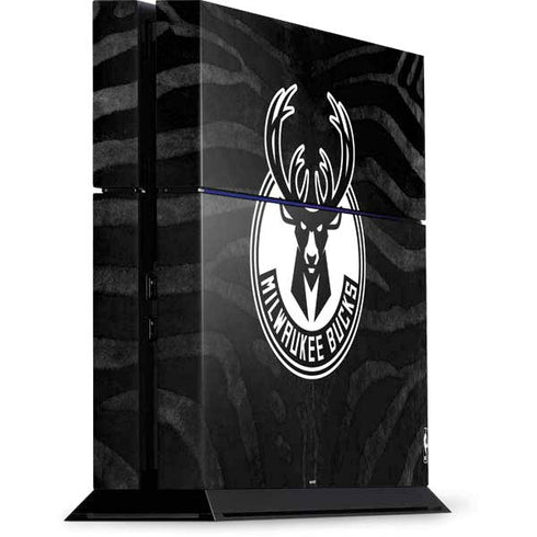 NBA Milwaukee Bucks Animal Print Black PS4 Console Skin