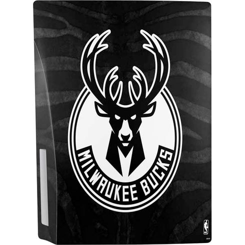 NBA Milwaukee Bucks Animal Print Black PS5 Console Skin