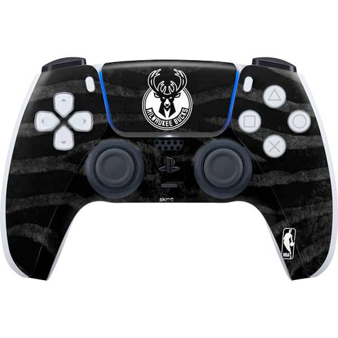 NBA Milwaukee Bucks Animal Print Black PS5 Controller Skin