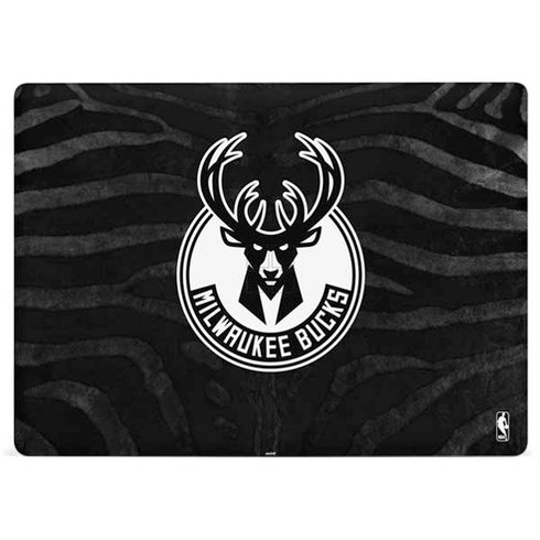 NBA Milwaukee Bucks Animal Print Black Surface Laptop 2 Skin