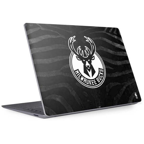 NBA Milwaukee Bucks Animal Print Black Surface Laptop 3 13.5in Skin