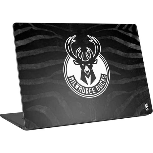 NBA Milwaukee Bucks Animal Print Black Surface Laptop 4 15in Skin