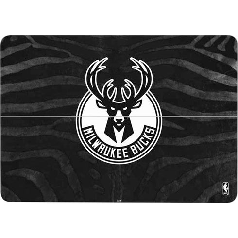 NBA Milwaukee Bucks Animal Print Black Surface Laptop Studio Skin