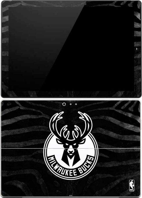 NBA Milwaukee Bucks Animal Print Black Surface Pro 4 Skin