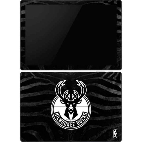 NBA Milwaukee Bucks Animal Print Black Surface Pro 6 Skin