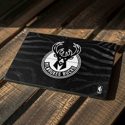 NBA Milwaukee Bucks Animal Print Black Surface Pro 7 Skin