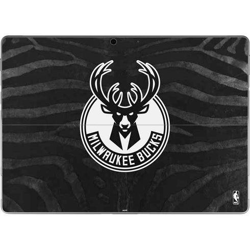 NBA Milwaukee Bucks Animal Print Black Surface Pro 9 Skin
