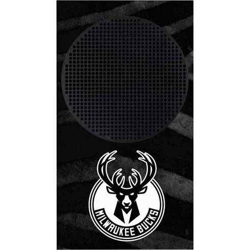 NBA Milwaukee Bucks Animal Print Black Xbox Series S Console Skin
