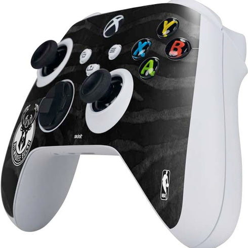 NBA Milwaukee Bucks Animal Print Black Xbox Series S Controller Skin