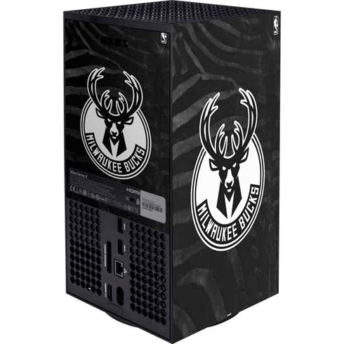 NBA Milwaukee Bucks Animal Print Black Xbox Series X Bundle Skin