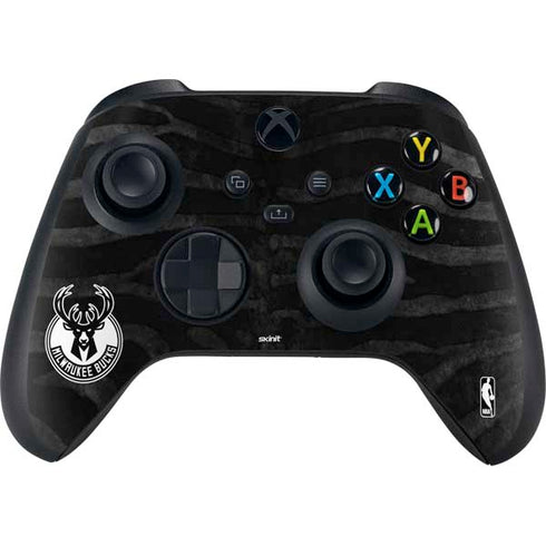 NBA Milwaukee Bucks Animal Print Black Xbox Series X Controller Skin