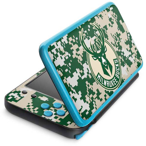 NBA Milwaukee Bucks Camo Digi Nintendo 2DS XL (2017) Skin