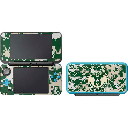NBA Milwaukee Bucks Camo Digi Nintendo 2DS XL (2017) Skin