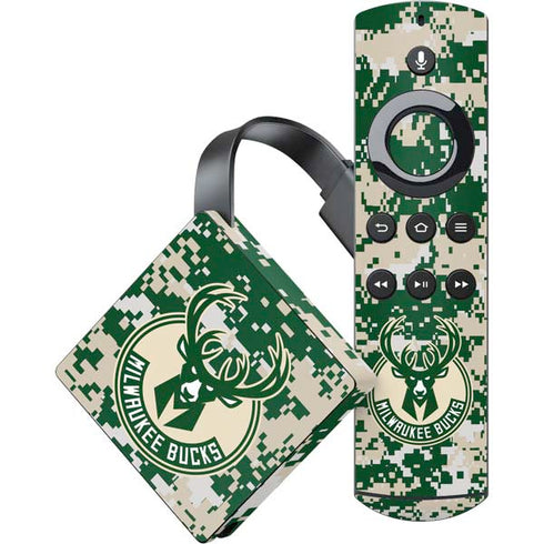 NBA Milwaukee Bucks Camo Digi Amazon Fire TV Skin