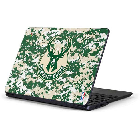 NBA Milwaukee Bucks Camo Digi Samsung Chromebook Skin