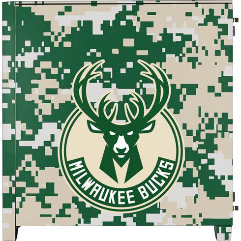 NBA Milwaukee Bucks Camo Digi Corsair 4000D Tempered Glass Mid-Tower ATX Case Skin