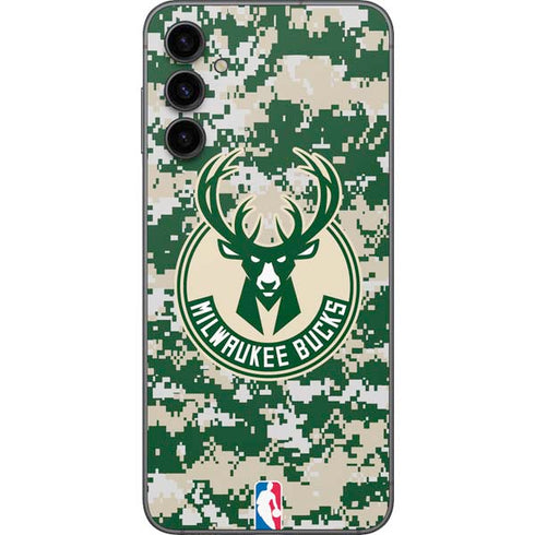 NBA Milwaukee Bucks Camo Digi Galaxy A14 5G Skin