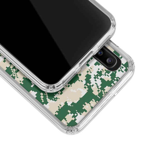 NBA Milwaukee Bucks Camo Digi Galaxy A30 Clear Case