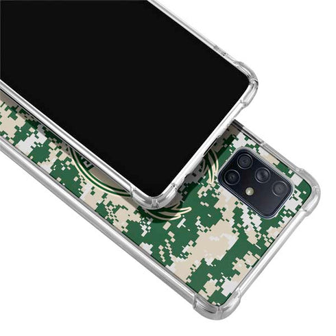 NBA Milwaukee Bucks Camo Digi Galaxy A51 5G Clear Case