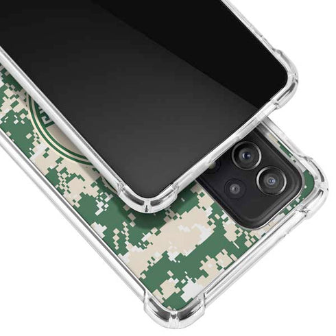 NBA Milwaukee Bucks Camo Digi Galaxy A52 5G Clear Case