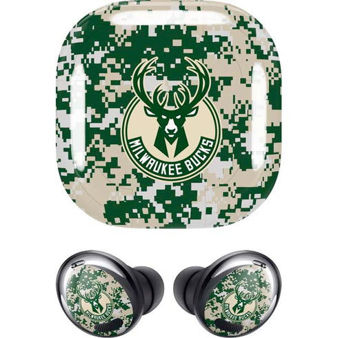 NBA Milwaukee Bucks Camo Digi Galaxy Buds Pro Skin