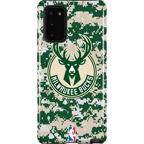 NBA Milwaukee Bucks Camo Digi Galaxy Note20 5G Pro Case