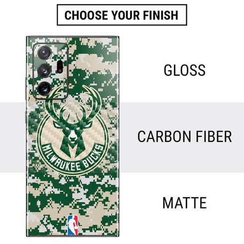 NBA Milwaukee Bucks Camo Digi Galaxy Note20 Ultra 5G Skin