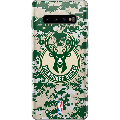 NBA Milwaukee Bucks Camo Digi Galaxy S10 Plus Skin