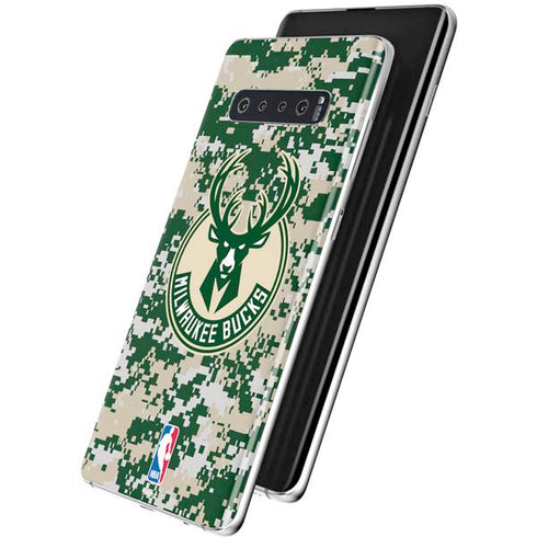 NBA Milwaukee Bucks Camo Digi Galaxy S10 Skin