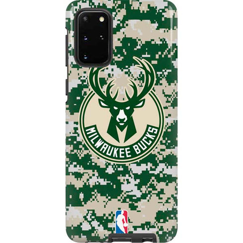 NBA Milwaukee Bucks Camo Digi Galaxy S20 Plus Pro Case