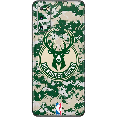 NBA Milwaukee Bucks Camo Digi Galaxy S20 Skin