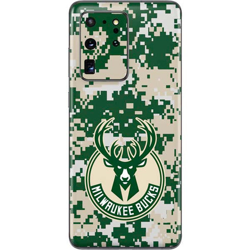 NBA Milwaukee Bucks Camo Digi Galaxy S20 Ultra 5G Skin