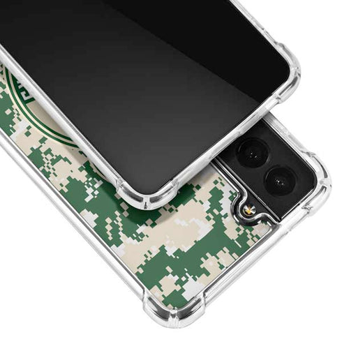 NBA Milwaukee Bucks Camo Digi Galaxy S21 Plus 5G Clear Case