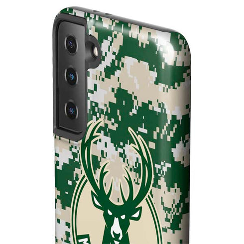 NBA Milwaukee Bucks Camo Digi Galaxy S21 Plus 5G Pro Case