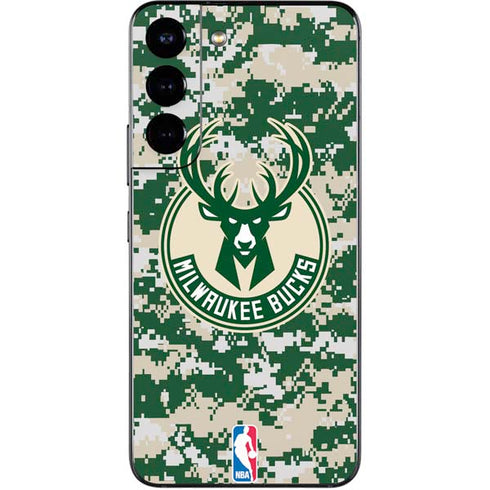 NBA Milwaukee Bucks Camo Digi Galaxy S22 Skin