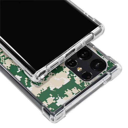 NBA Milwaukee Bucks Camo Digi Galaxy S22 Ultra Clear Case