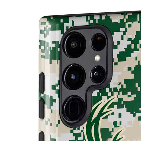 NBA Milwaukee Bucks Camo Digi Galaxy S22 Ultra Pro Case
