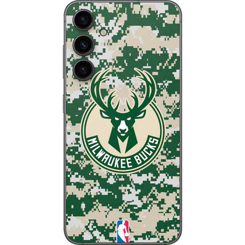 NBA Milwaukee Bucks Camo Digi Galaxy S23 FE Skin
