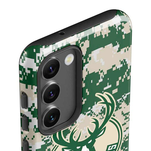 NBA Milwaukee Bucks Camo Digi Galaxy S23 Plus Pro Case