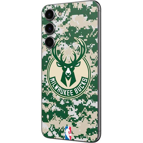 NBA Milwaukee Bucks Camo Digi Galaxy S23 Plus Skin