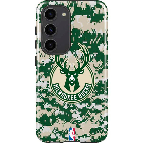 NBA Milwaukee Bucks Camo Digi Galaxy S23 Pro Case
