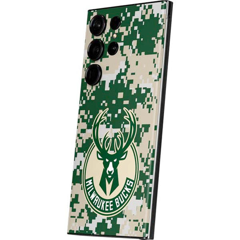 NBA Milwaukee Bucks Camo Digi Galaxy S23 Ultra Skin