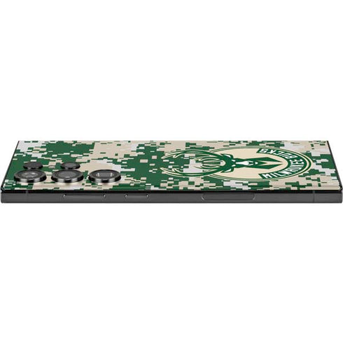 NBA Milwaukee Bucks Camo Digi Galaxy S23 Ultra Skin