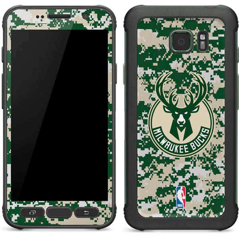 NBA Milwaukee Bucks Camo Digi Galaxy S7 Active Skin